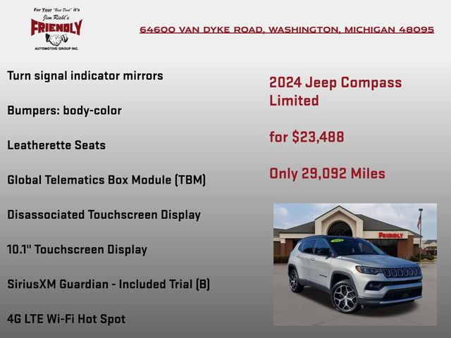 Used 2024 Jeep Compass Limited AWD/4WD image 30