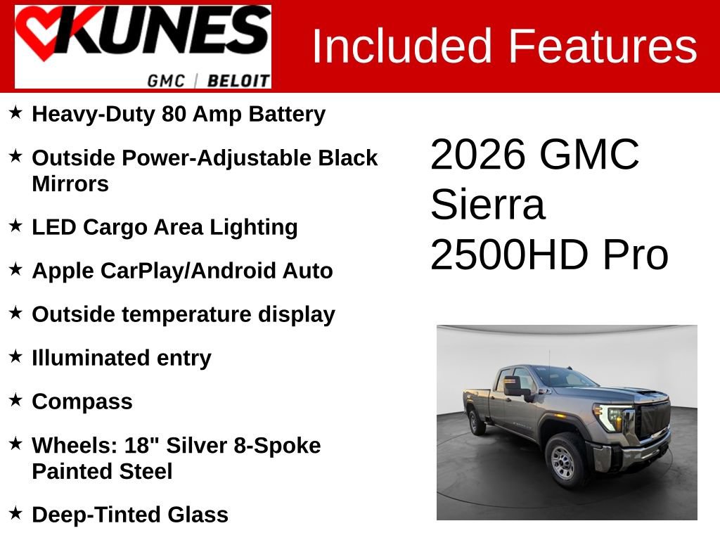 New 2026 GMC Sierra 2500 Pro w/ Convenience Package AWD/4WD image 3