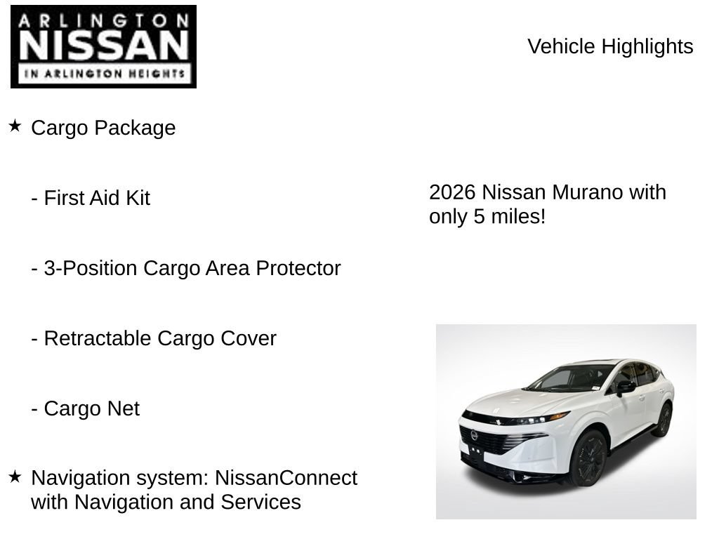 New 2026 Nissan Murano Platinum w/ Cargo Package AWD/4WD image 8