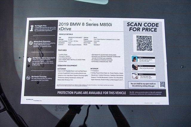 Used 2019 BMW M850i xDrive Coupe w/ M Carbon Exterior Package AWD/4WD image 26
