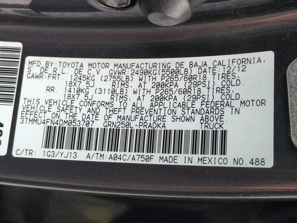 Used 2013 Toyota Tacoma 4x4 Double Cab w/ Limited Pkg image 29