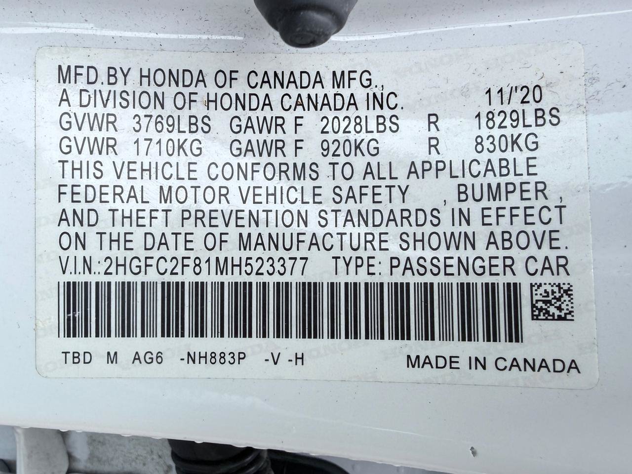 Used 2021 Honda Civic Sport image 19