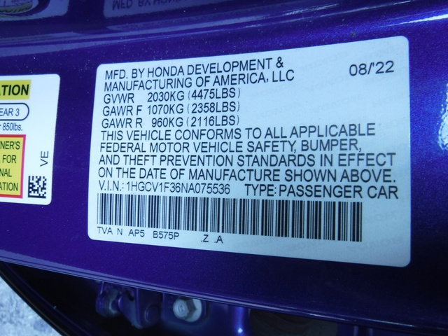 Used 2022 Honda Accord Sport image 35