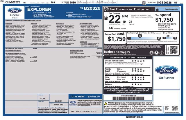 Used 2019 Ford Explorer XLT w/ Class II Trailer Tow Package FWD image 7