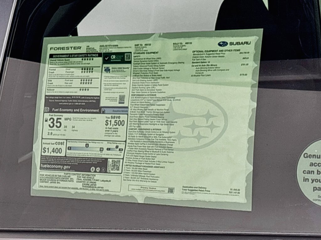 New 2026 Subaru Forester Premium AWD/4WD image 25