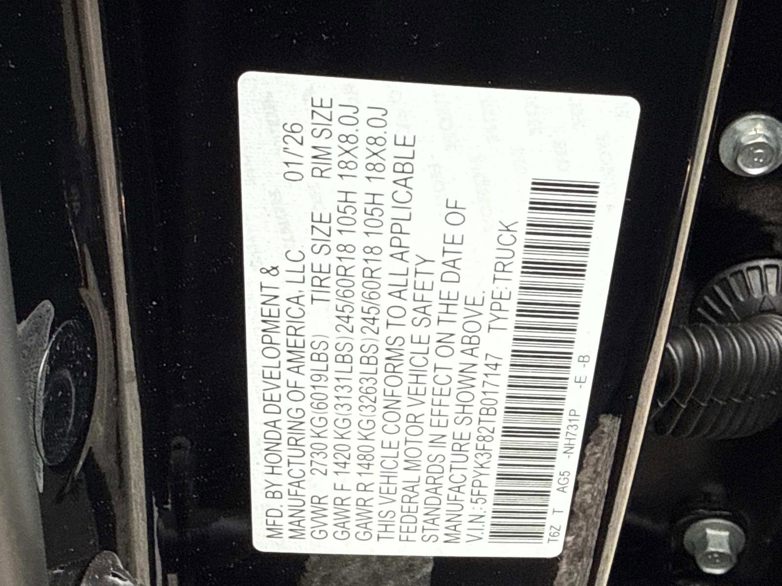 New 2026 Honda Ridgeline Black Edition image 25