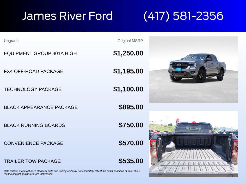 New 2026 Ford Ranger XLT w/ Equipment Group 301A High AWD/4WD image 5