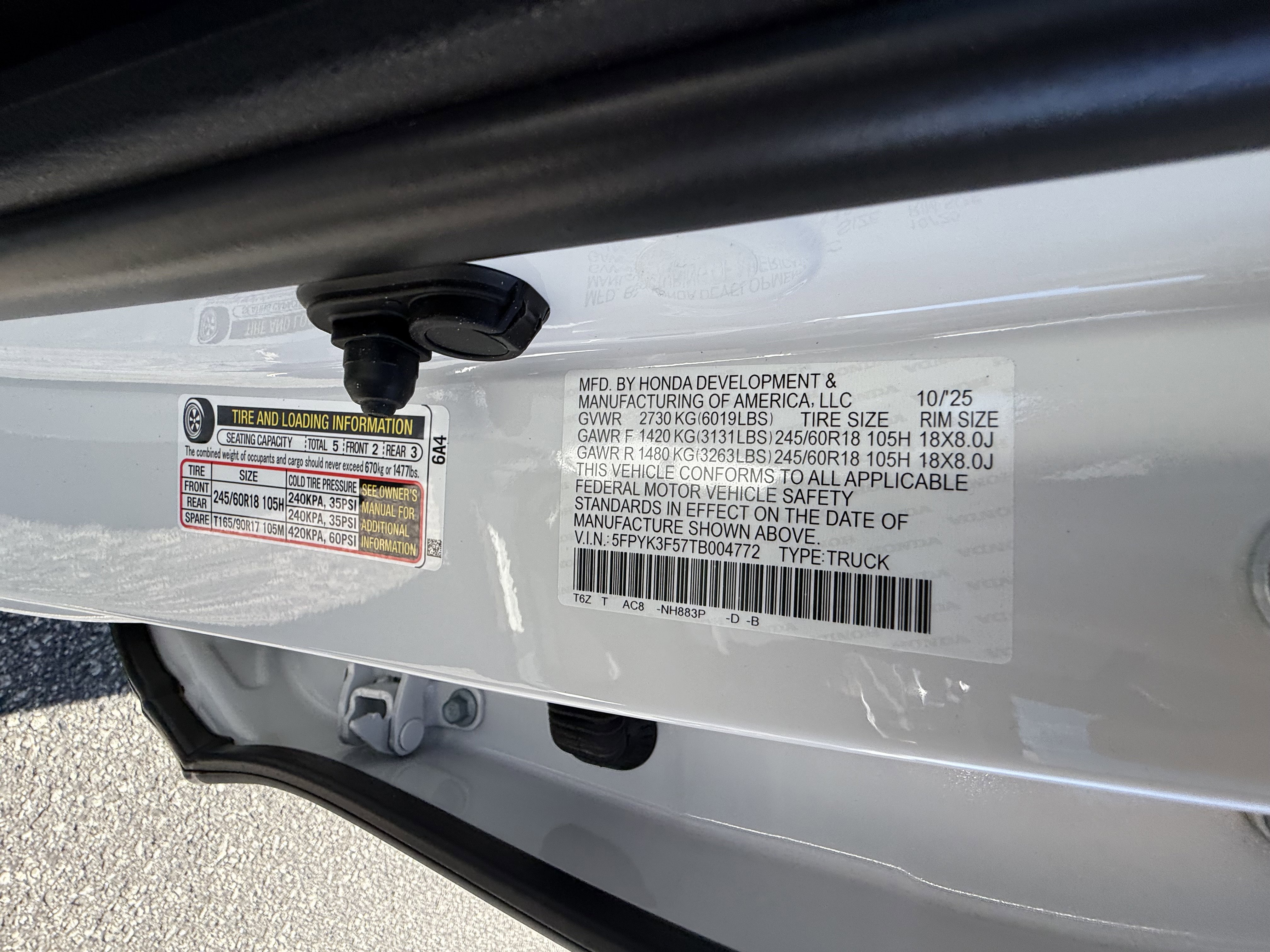 New 2026 Honda Ridgeline RTL image 16