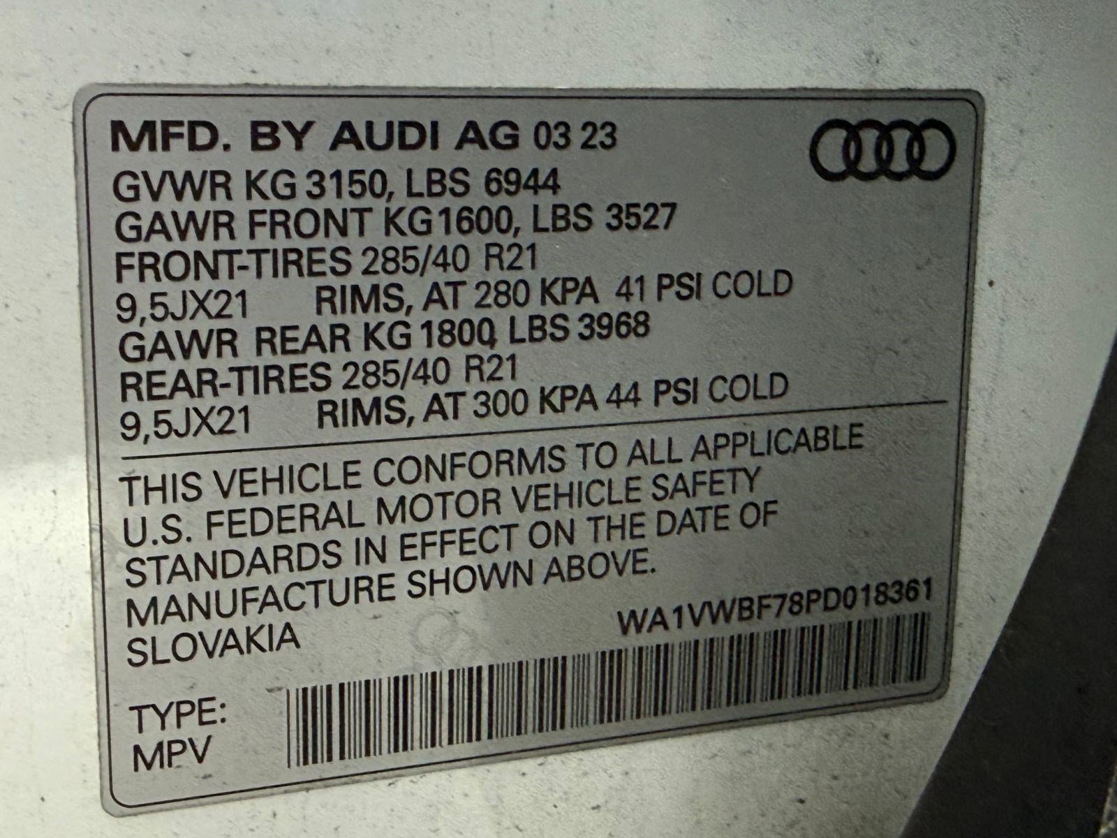 Used 2023 Audi SQ7 Prestige w/ Prestige Package AWD/4WD image 19