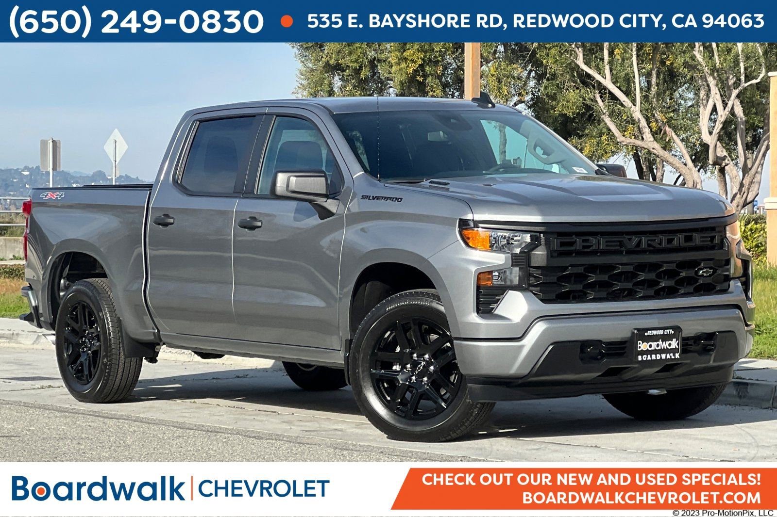 New 2026 Chevrolet Silverado 1500 Custom w/ LPO, Dark Essentials Package AWD/4WD image 1