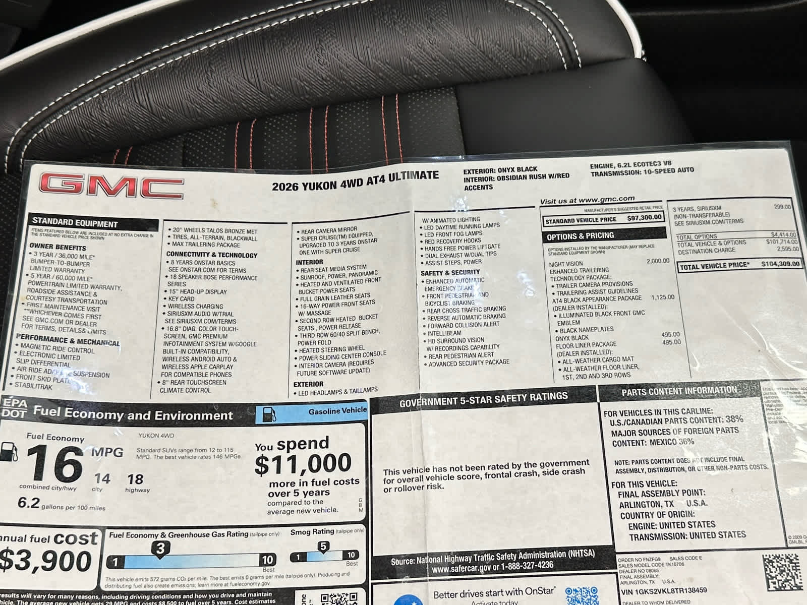 Used 2026 GMC Yukon AT4 Ultimate AWD/4WD image 45