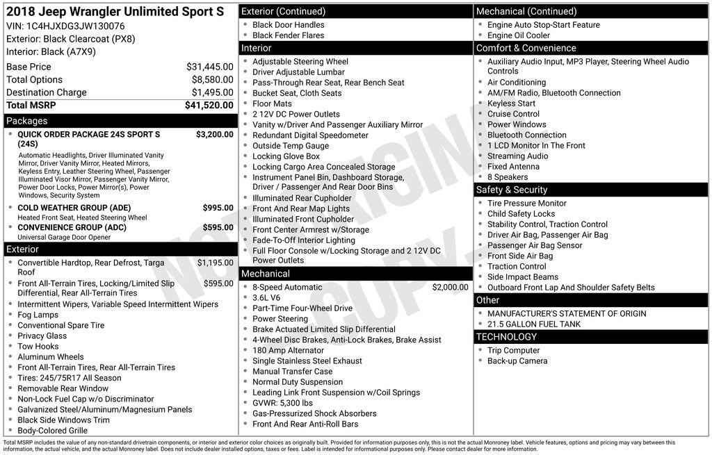 Used 2018 Jeep Wrangler Unlimited Sport S image 6