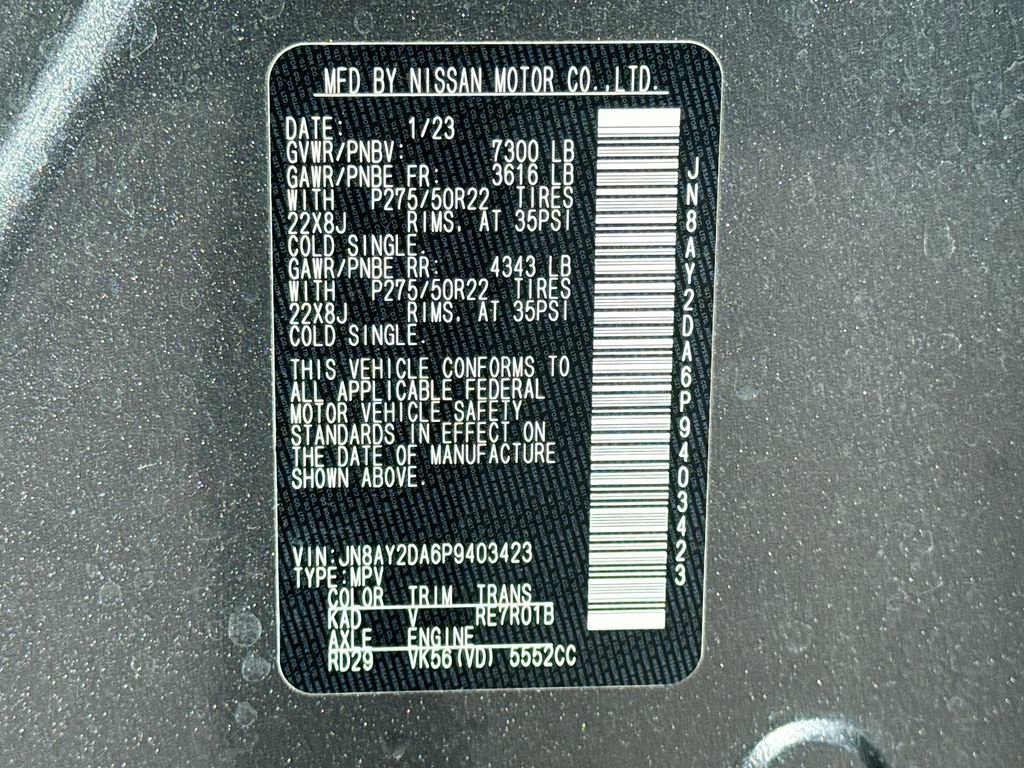 Used 2023 Nissan Armada Platinum w/ Captain's Chairs Package image 36