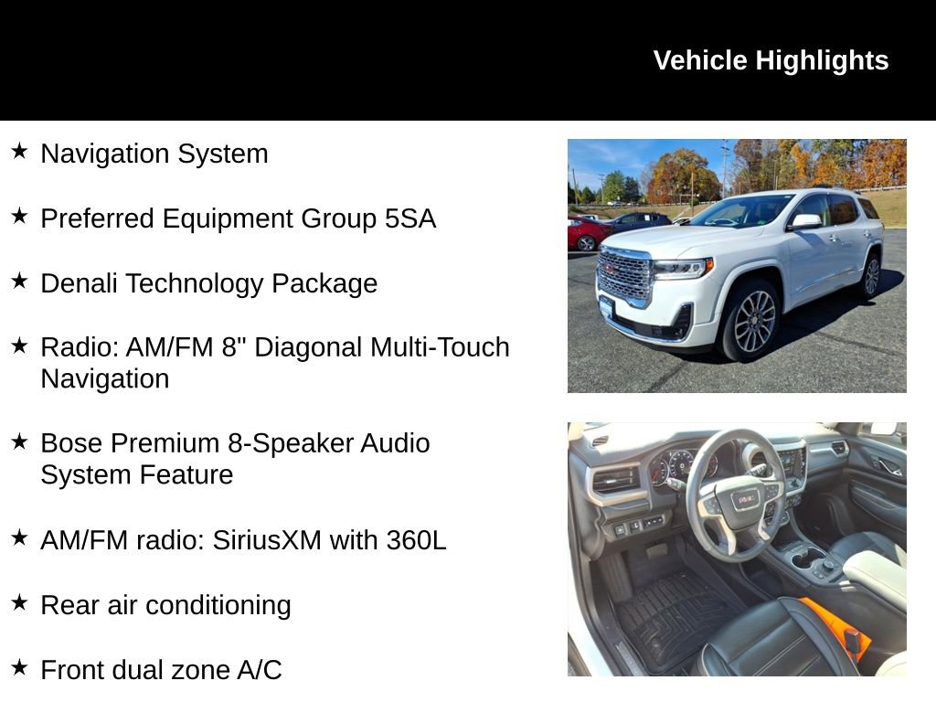 Used 2023 GMC Acadia Denali w/ Denali Technology Package image 7