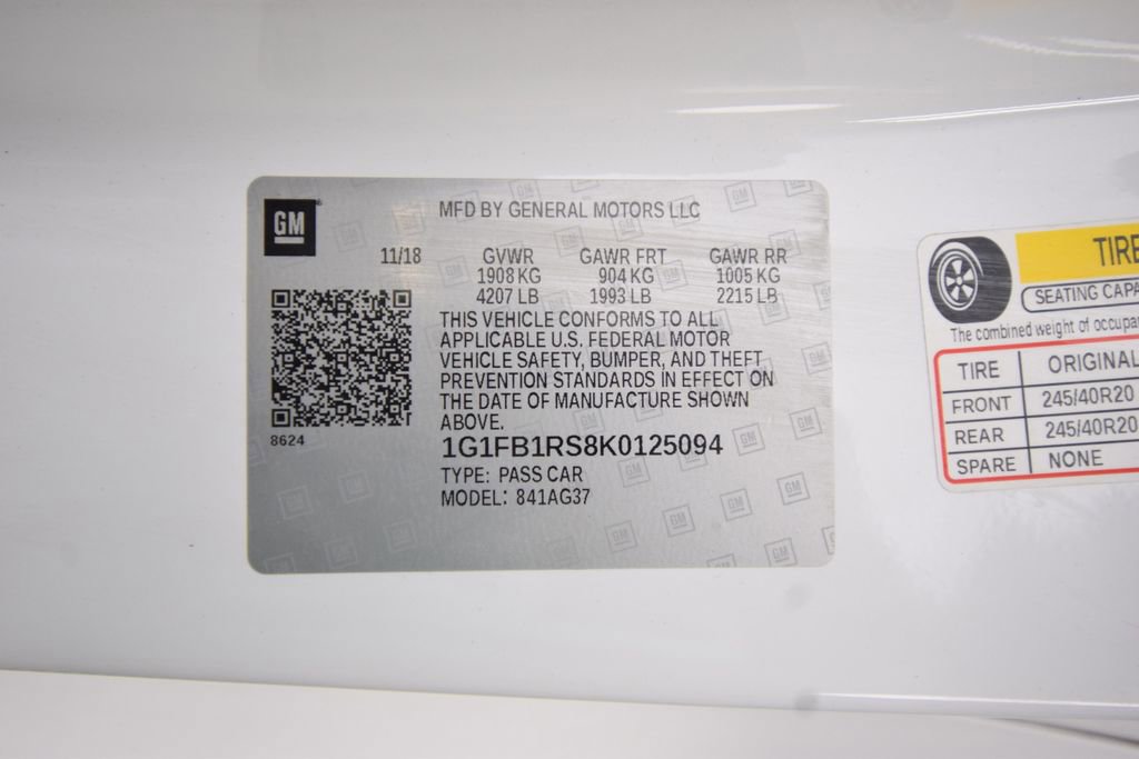 Used 2019 Chevrolet Camaro LT w/ RS Package RWD image 27