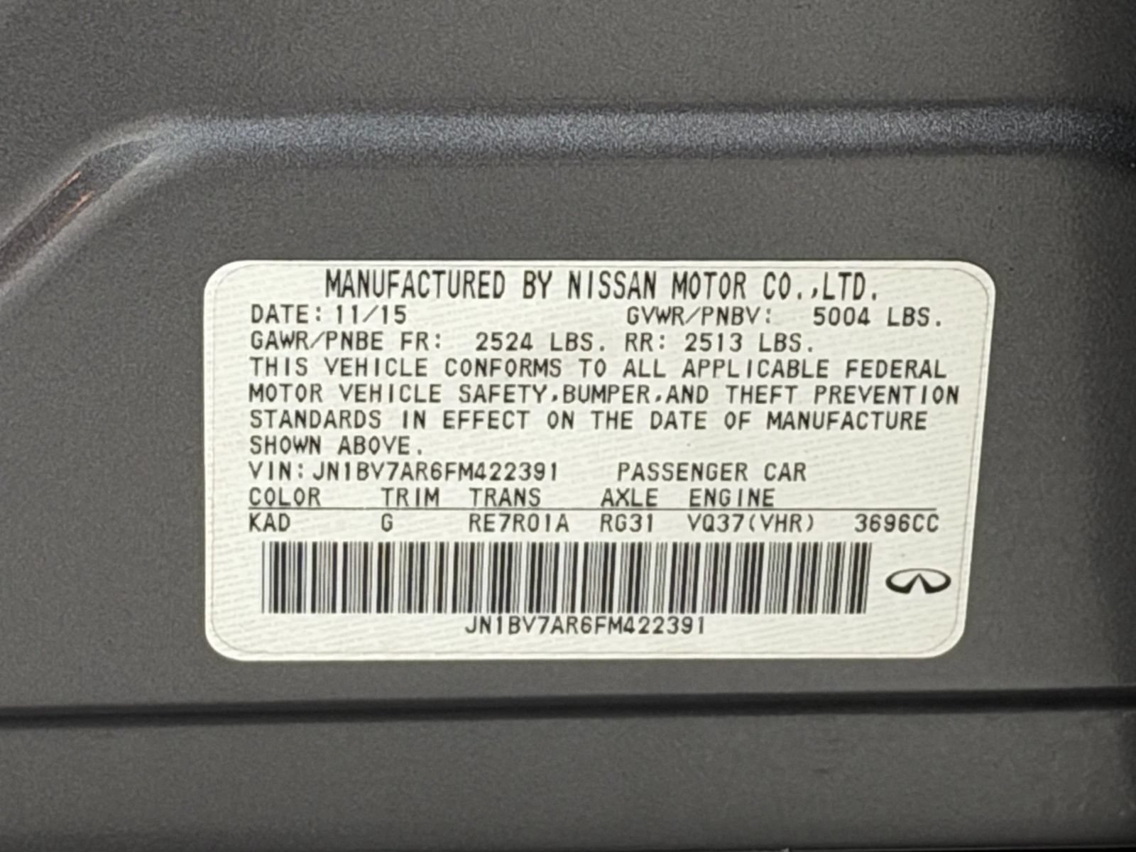 Used 2015 INFINITI Q50 Premium w/ Navigation Package AWD/4WD image 38