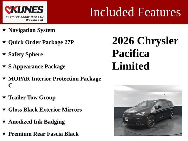 New 2026 Chrysler Pacifica Limited w/ S Appearance Package image 3