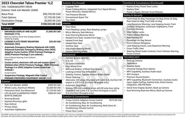 Used 2023 Chevrolet Tahoe Premier