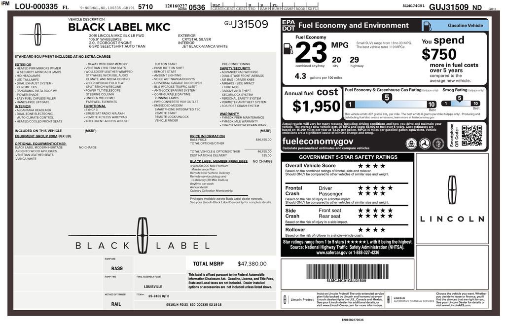 Used 2016 Lincoln MKC Black Label image 30