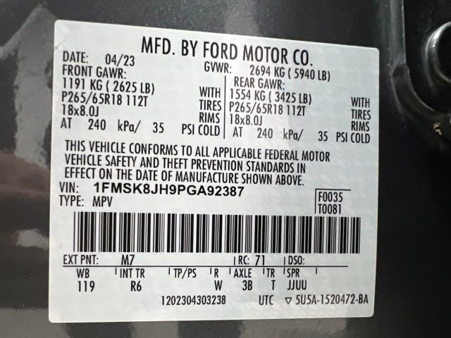 Used 2023 Ford Explorer Timberline w/ Timberline Technology Package image 66