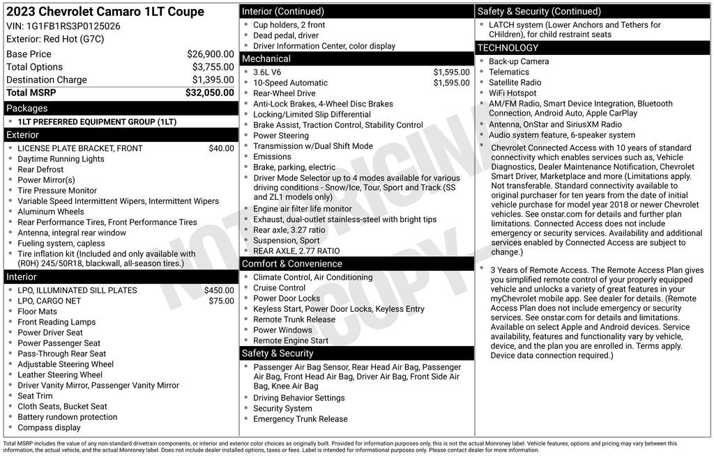 Certified 2023 Chevrolet Camaro LT RWD image 34