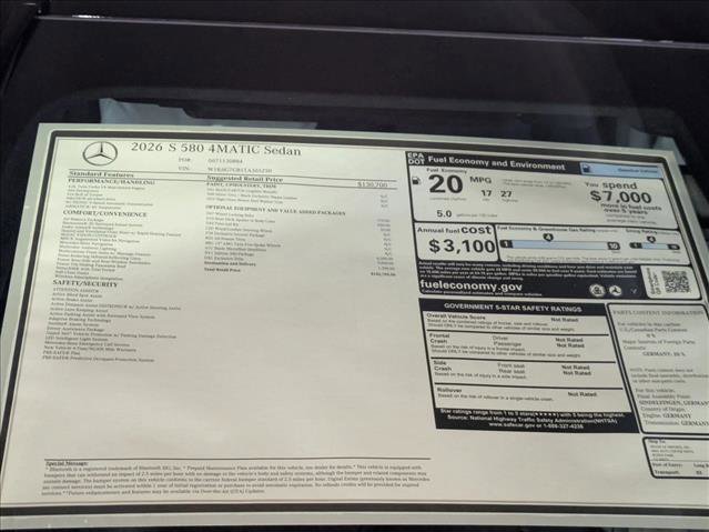 New 2026 Mercedes-Benz S 580 4MATIC Sedan image 19
