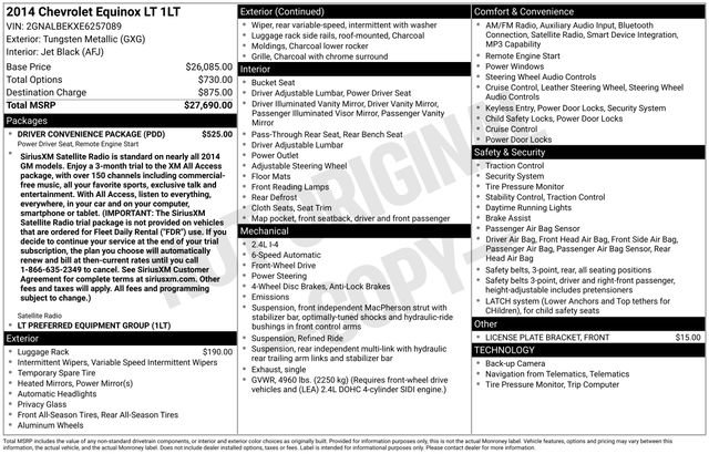Used 2014 Chevrolet Equinox LT w/ Driver Convenience Package FWD image 38