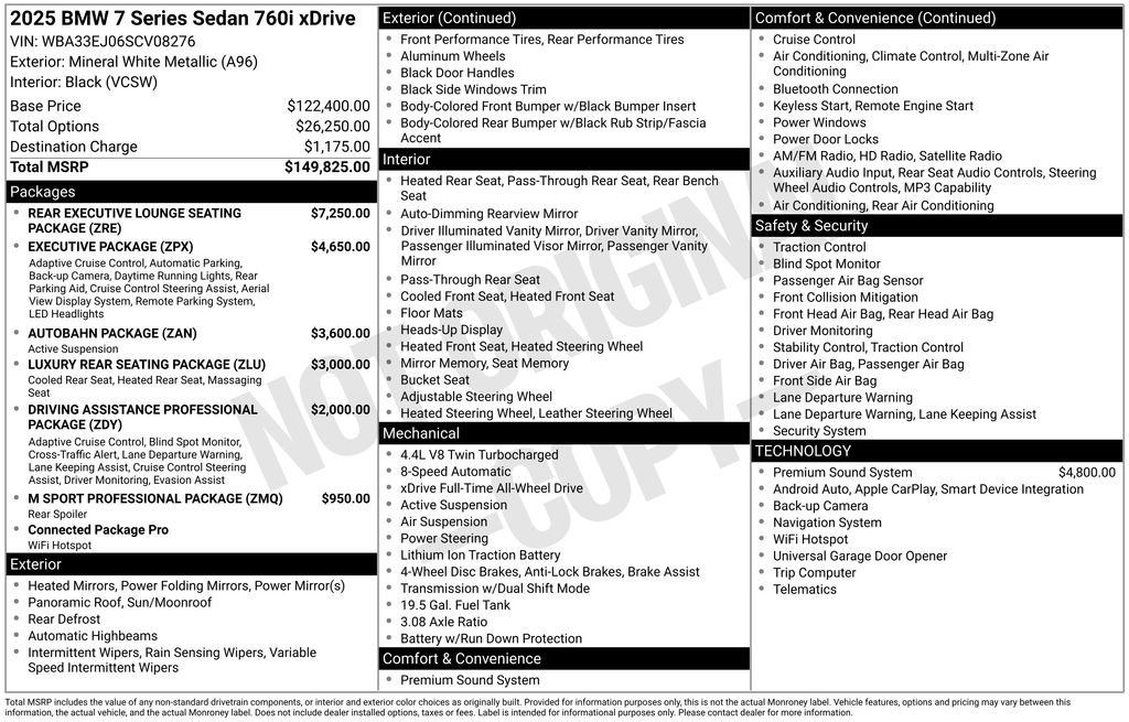 Certified 2025 BMW 760i xDrive image 49