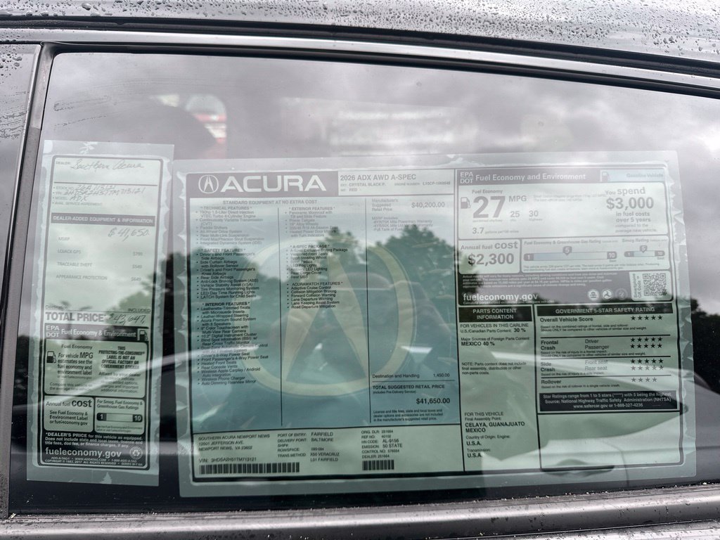 New 2026 Acura ADX A-Spec AWD/4WD image 24