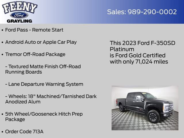 Used 2023 Ford F350 Platinum w/ Tremor Off-Road Package AWD/4WD image 9
