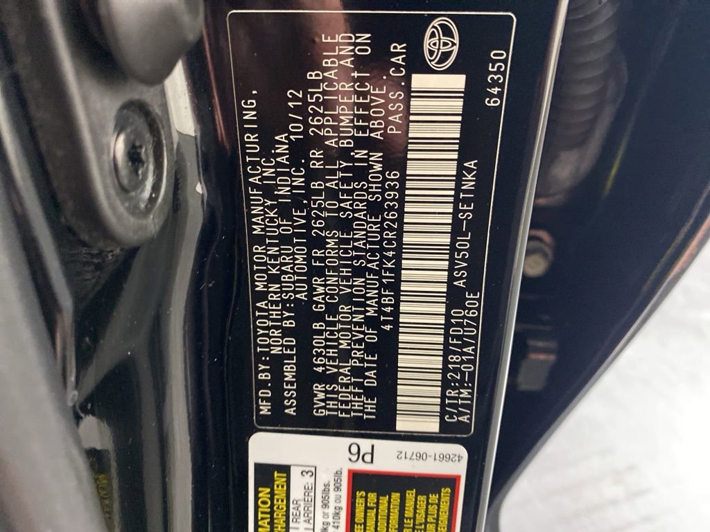 Used 2012 Toyota Camry LE FWD image 35