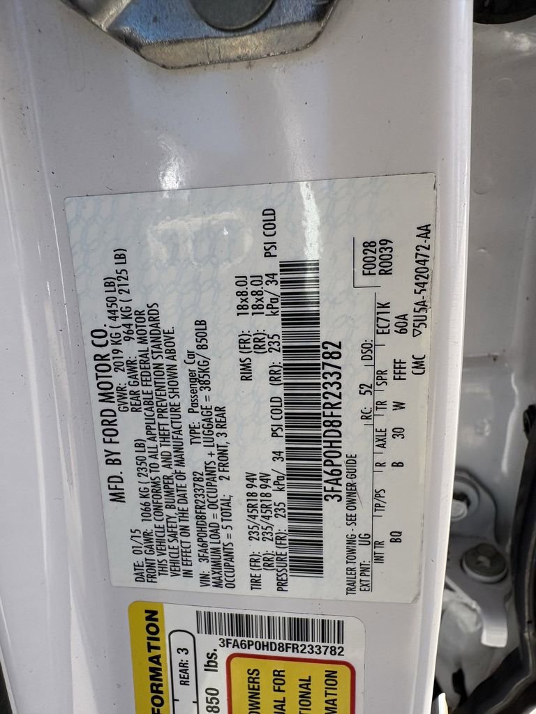 Used 2015 Ford Fusion SE w/ Equipment Group 202A image 29