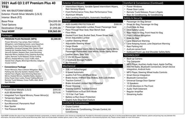 Used 2021 Audi Q3 2.0T Premium Plus w/ Premium Plus Package AWD/4WD image 15