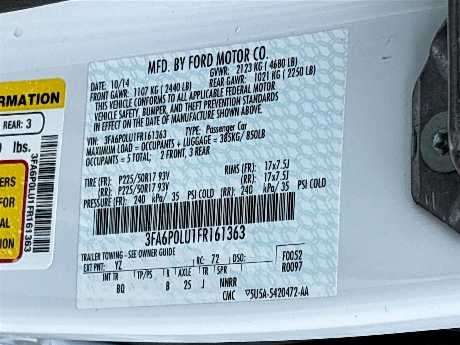 Used 2015 Ford Fusion SE w/ Equipment Group 502A image 32