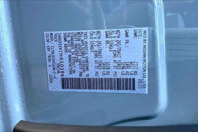 New 2026 Nissan Frontier PRO-4X w/ Pro-4x Convenience Package image 14