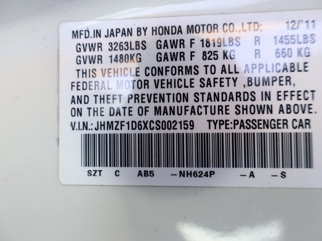 Used 2012 Honda CR-Z EX image 13