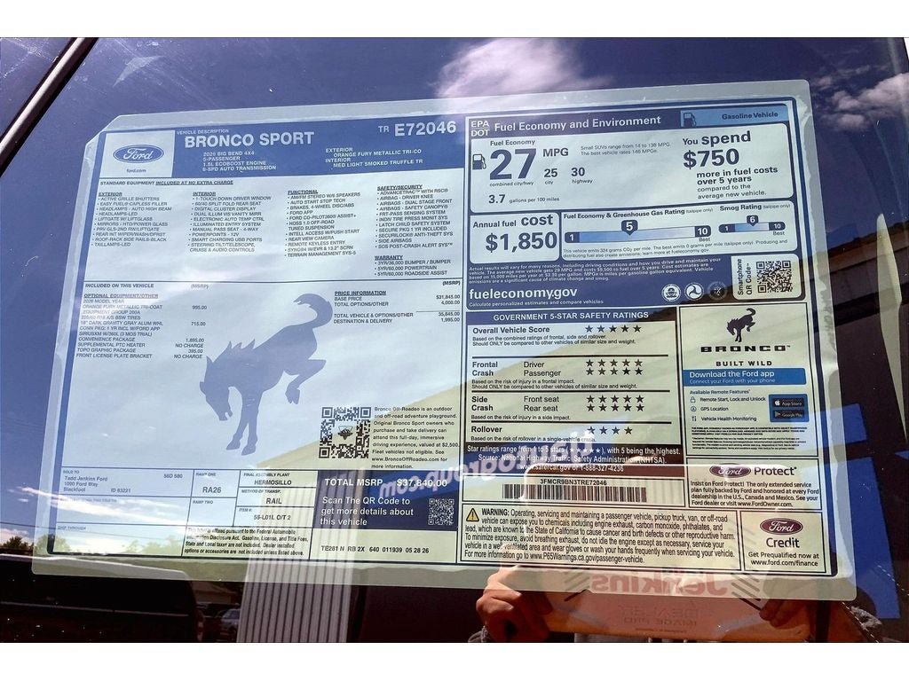 New 2026 Ford Bronco Sport Big Bend w/ Convenience Package AWD/4WD image 30