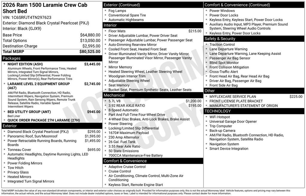New 2026 RAM 1500 Laramie w/ Night Edition AWD/4WD image 6