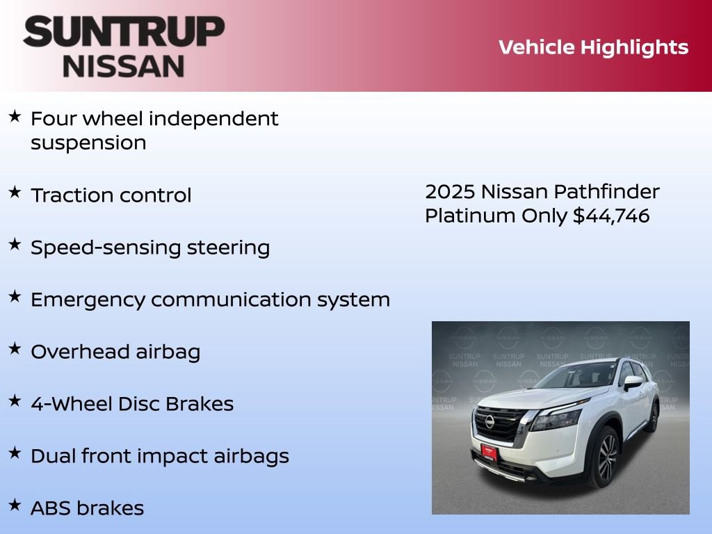 New 2025 Nissan Pathfinder Platinum w/ Cargo Package image 16