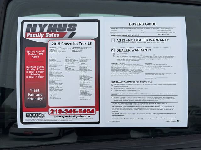 Used 2015 Chevrolet Trax LS AWD/4WD image 45