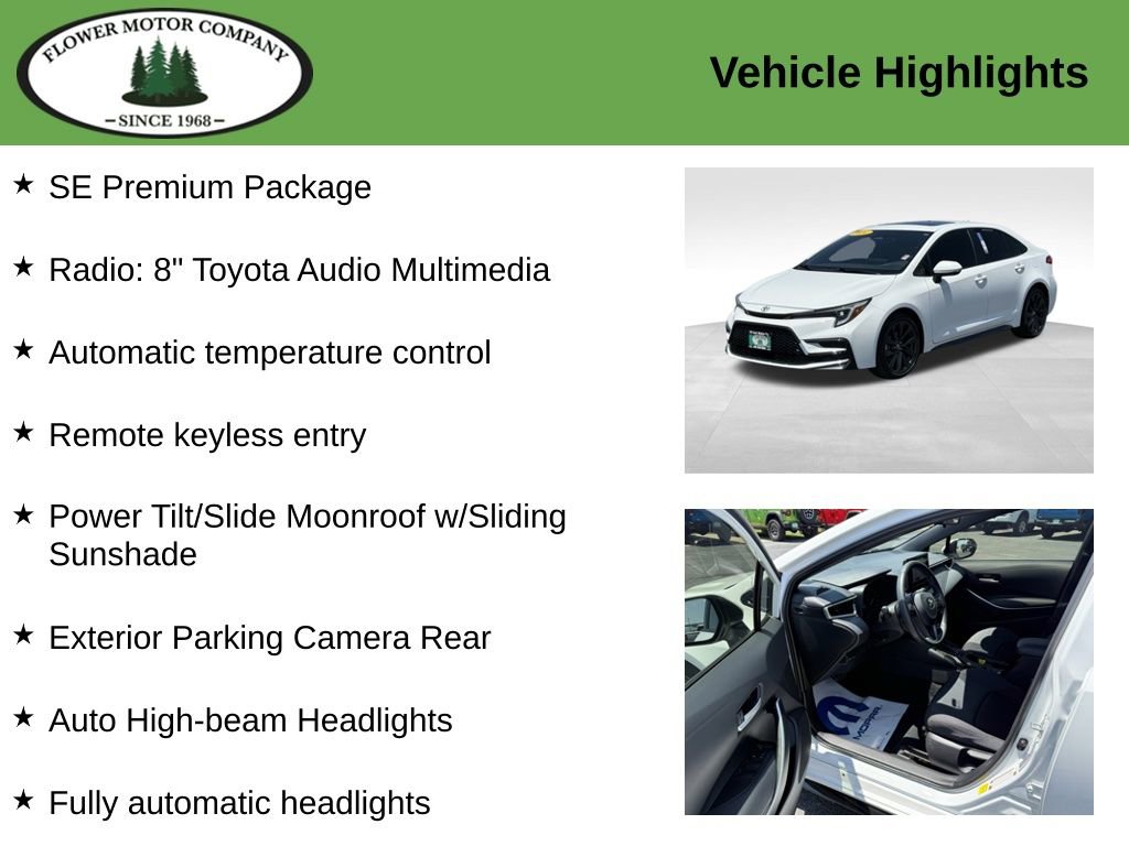 Used 2024 Toyota Corolla SE w/ SE Premium Package image 3