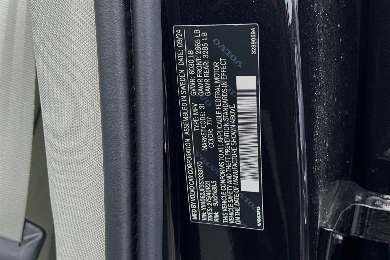 Certified 2025 Volvo XC90 B6 Ultra w/ Protection Package Premier image 26