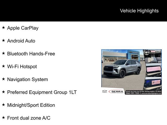 Used 2024 Chevrolet Traverse LT w/ Midnight/Sport Edition image 4