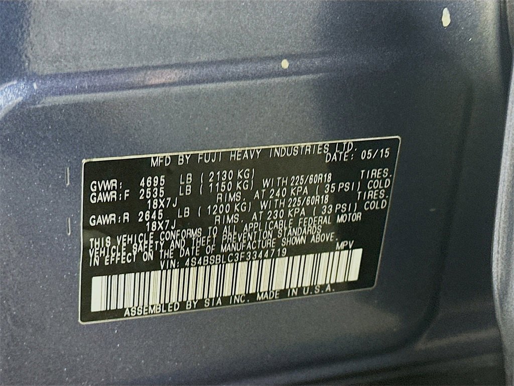 Used 2015 Subaru Outback 2.5i Limited image 36