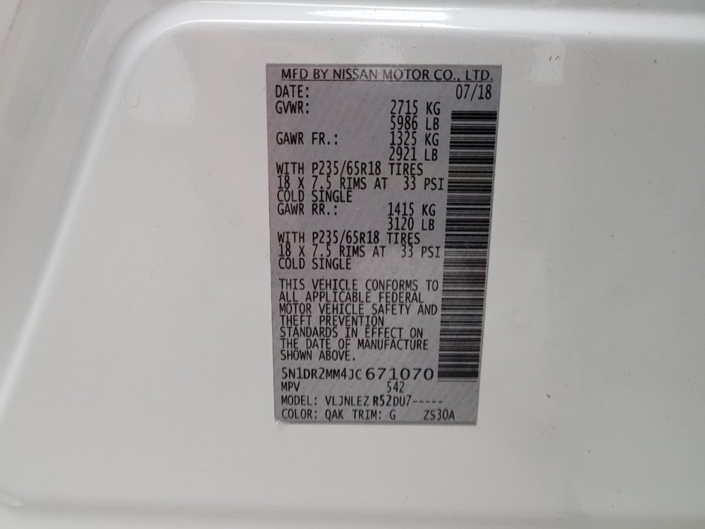Used 2018 Nissan Pathfinder SV AWD/4WD image 32
