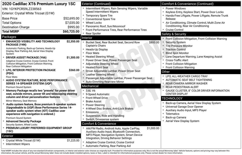 Certified 2020 Cadillac XT6 Premium Luxury image 9