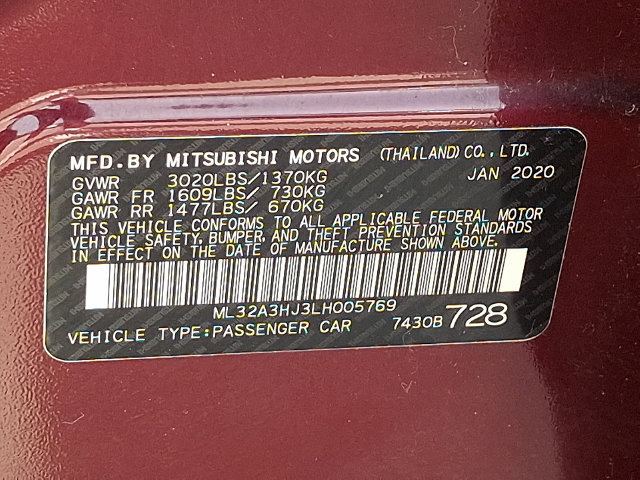 Used 2020 Mitsubishi Mirage ES FWD image 26