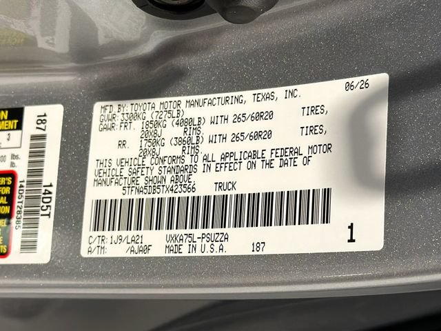 New 2026 Toyota Tundra Platinum AWD/4WD image 26