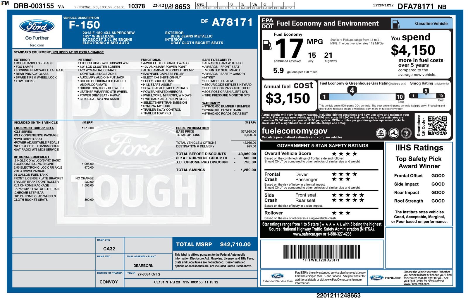 Used 2013 Ford F150 XLT w/ XLT Chrome Pkg AWD/4WD image 2