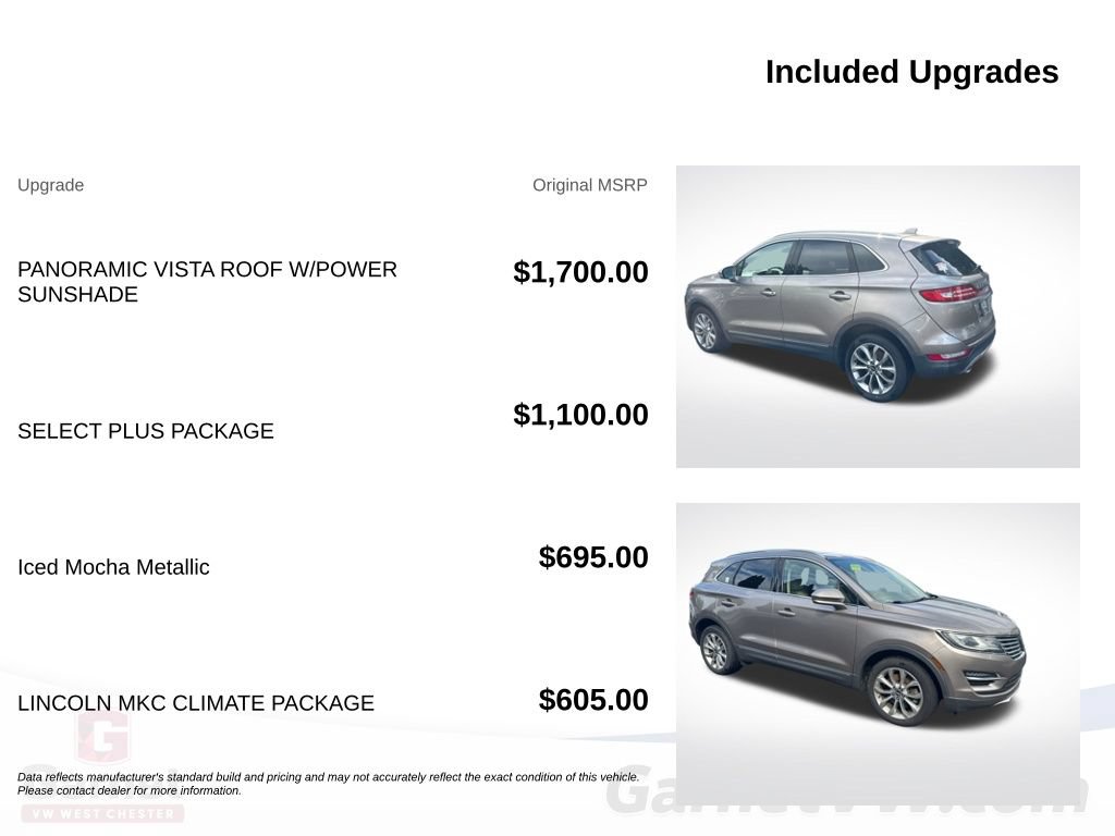 Used 2018 Lincoln MKC Select w/ Select Plus Package AWD/4WD image 8